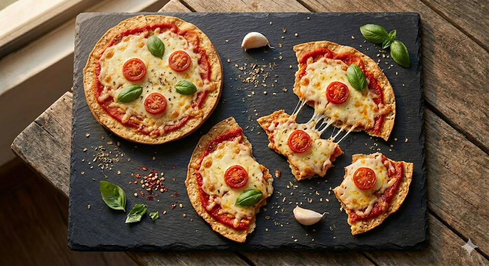 Garlic Cheese Khakhra Pizza Bites